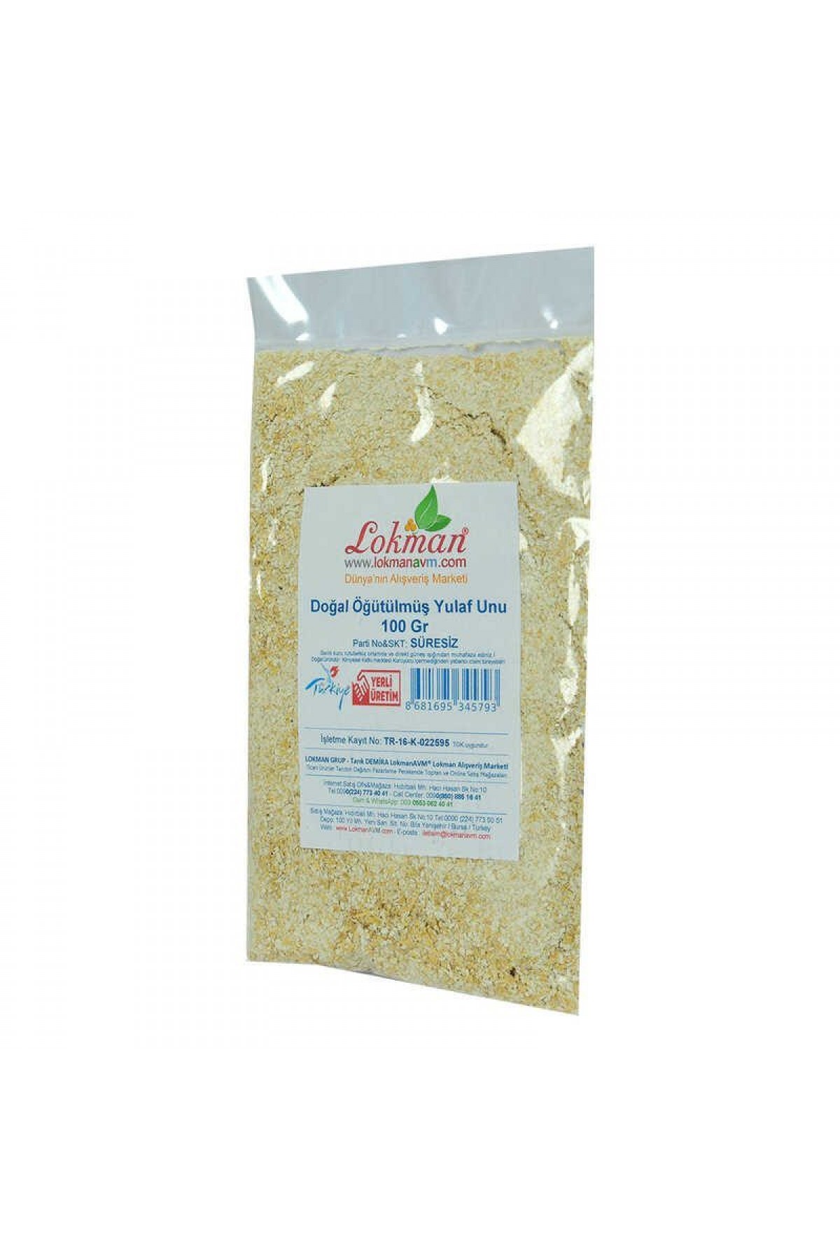 Lisinya214 Doğal Öğütülmüş Yulaf Unu 100 Gr Paket