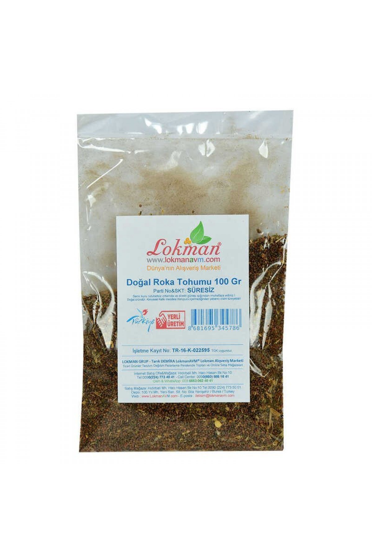 Doğal Roka Tohumu 100 Gr Paket