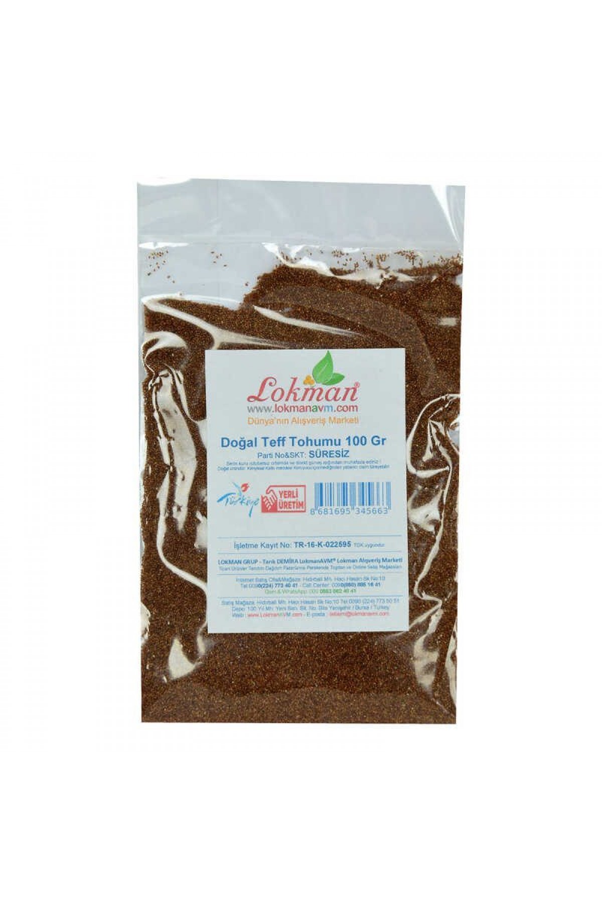 Lisinya214 Doğal Teff Tohumu 100 Gr Paket