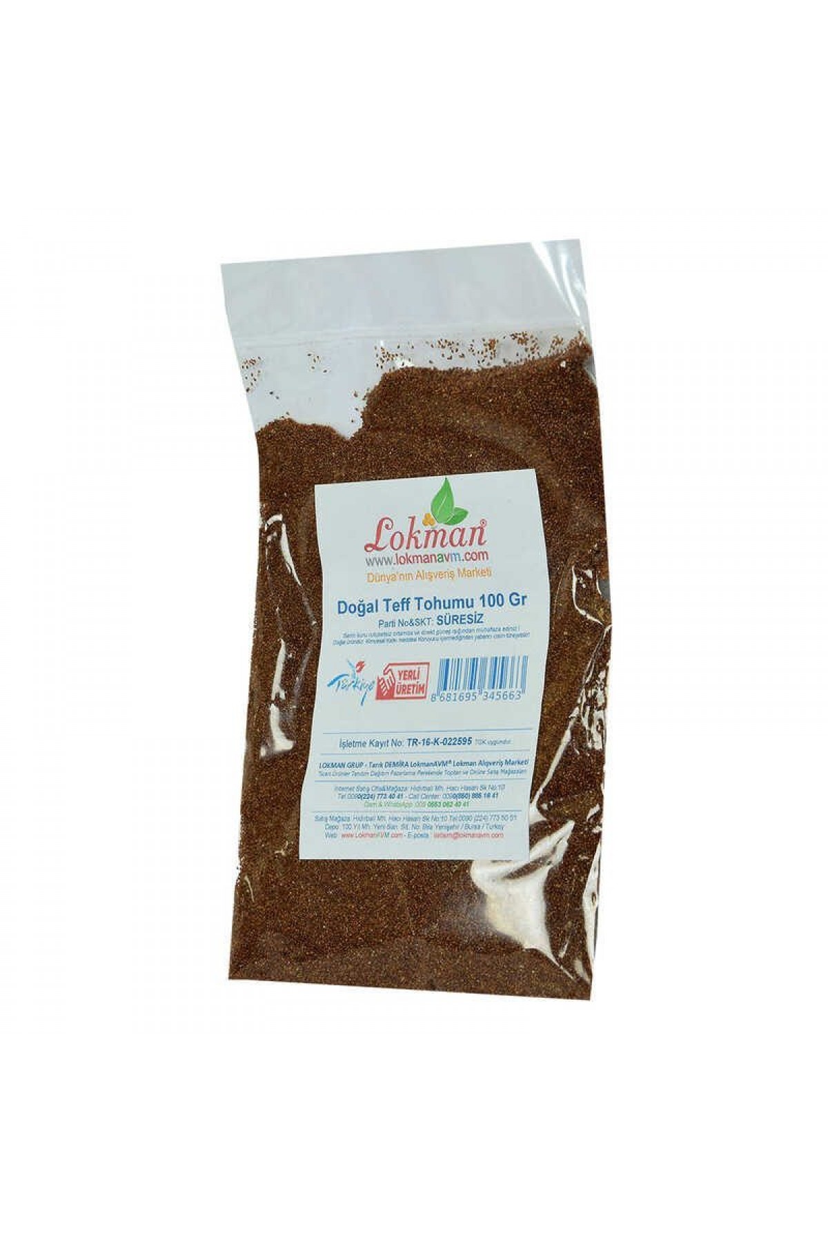 Lisinya214 Doğal Teff Tohumu 100 Gr Paket