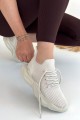 Henta Bej Triko Bağcıklı Spor Ayakkabı - Lisinya Henta Bej Triko Bağcıklı Spor Ayakkabı - Lisinya