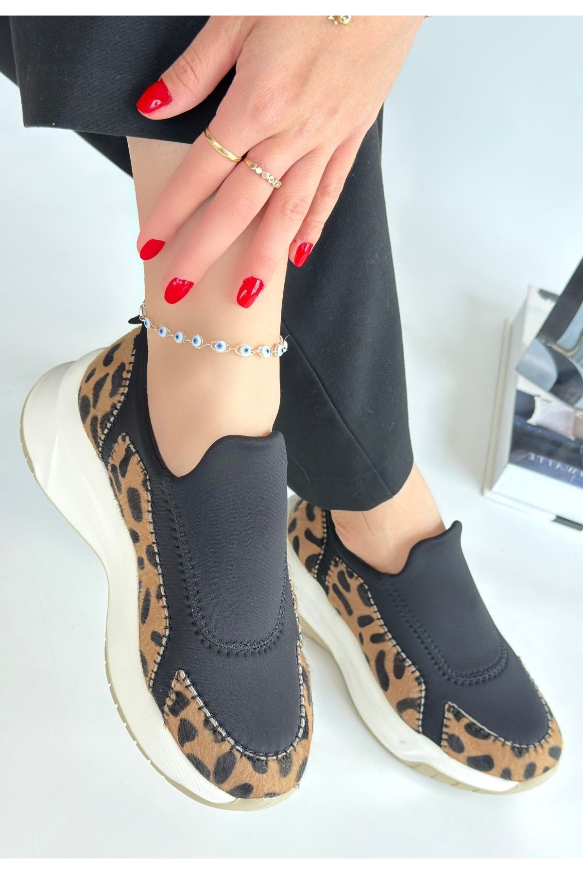 Kendy Leopar Nubuk Spor Ayakkabı - Lisinya Kendy Leopar Nubuk Spor Ayakkabı - Lisinya