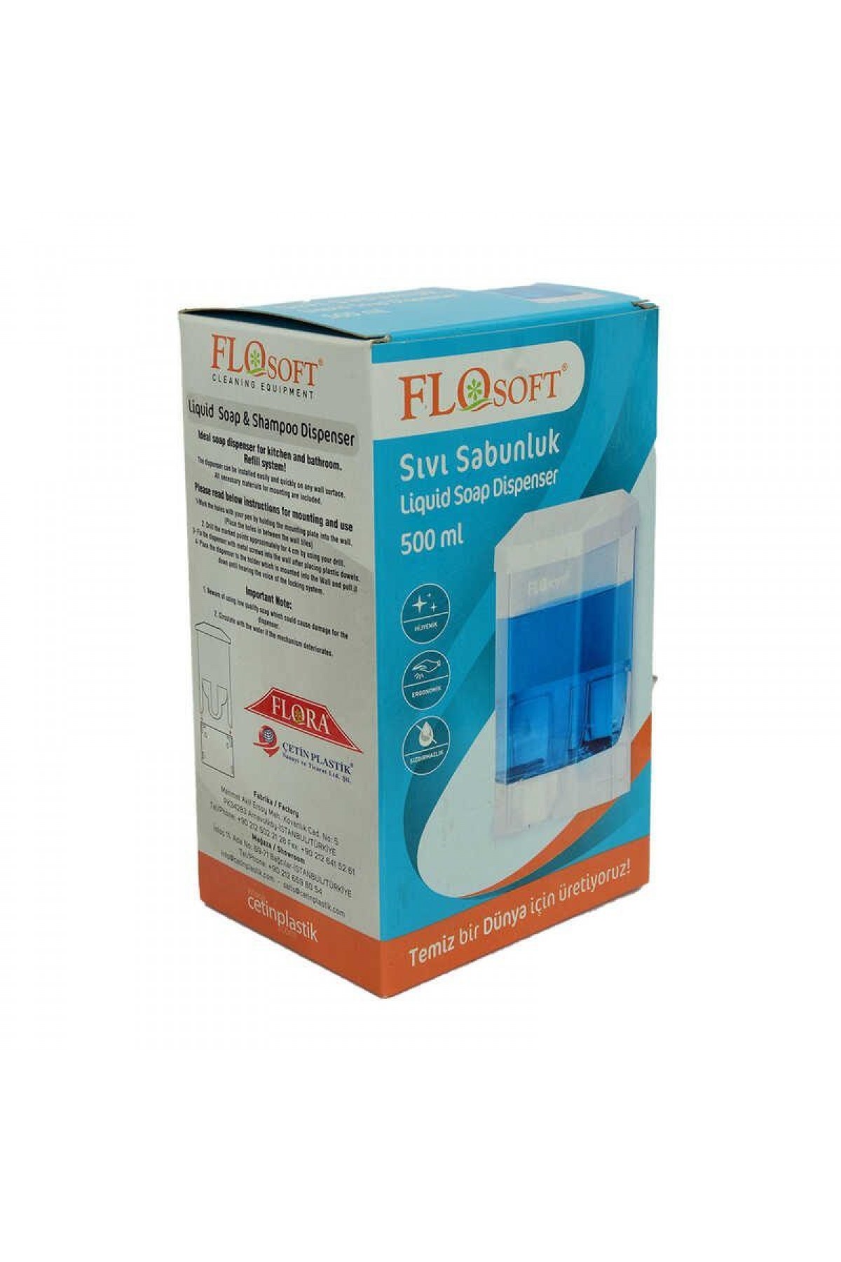 Lisinya214 Sıvı Sabunluk ve Şampuan Makinası Şeffaf Renk 500 ML Hacimli