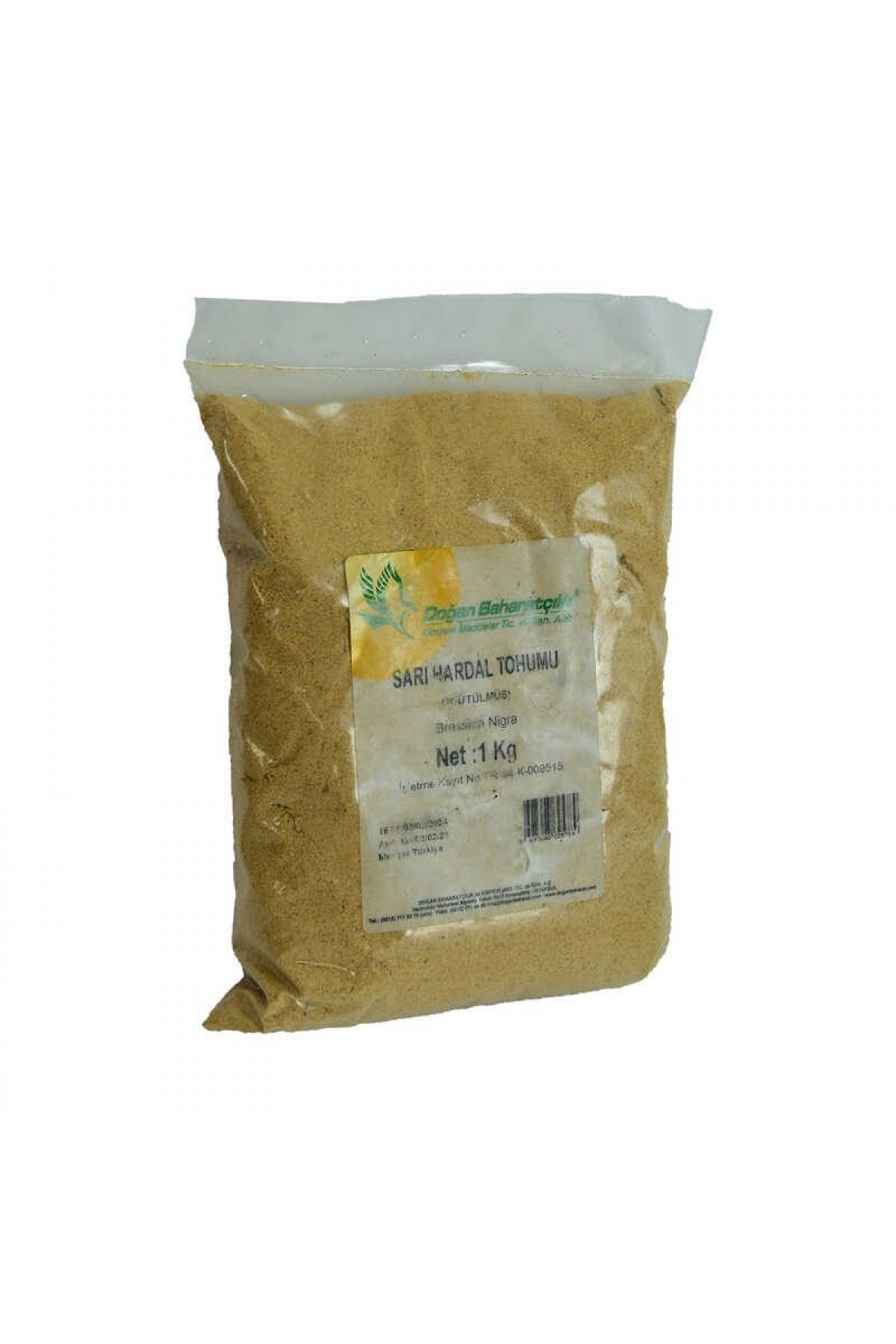 Lisinya214 Hardal Tohumu Öğütülmüş Doğal Sarı 1000 Gr Paket