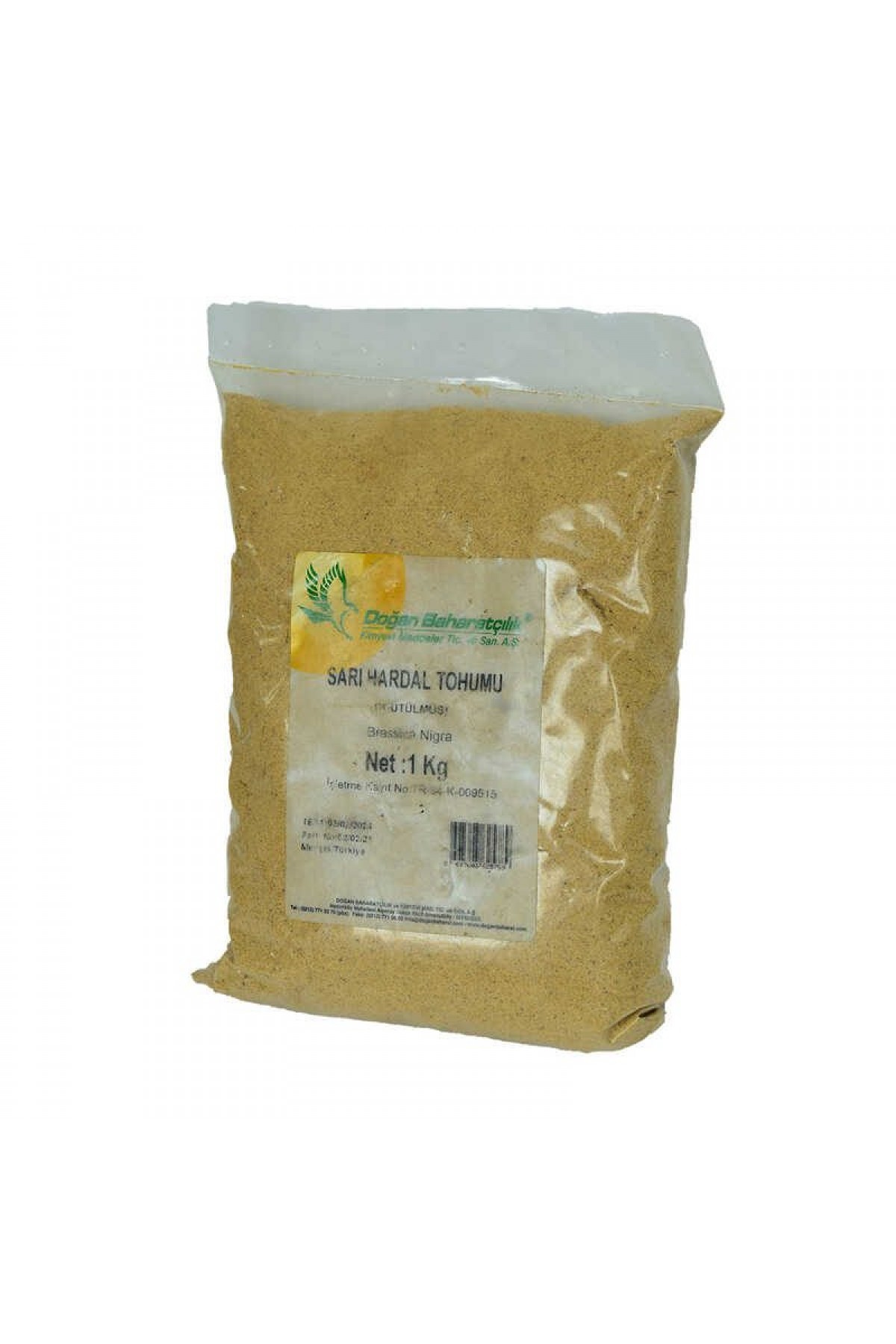 Lisinya214 Hardal Tohumu Öğütülmüş Doğal Sarı 1000 Gr Paket