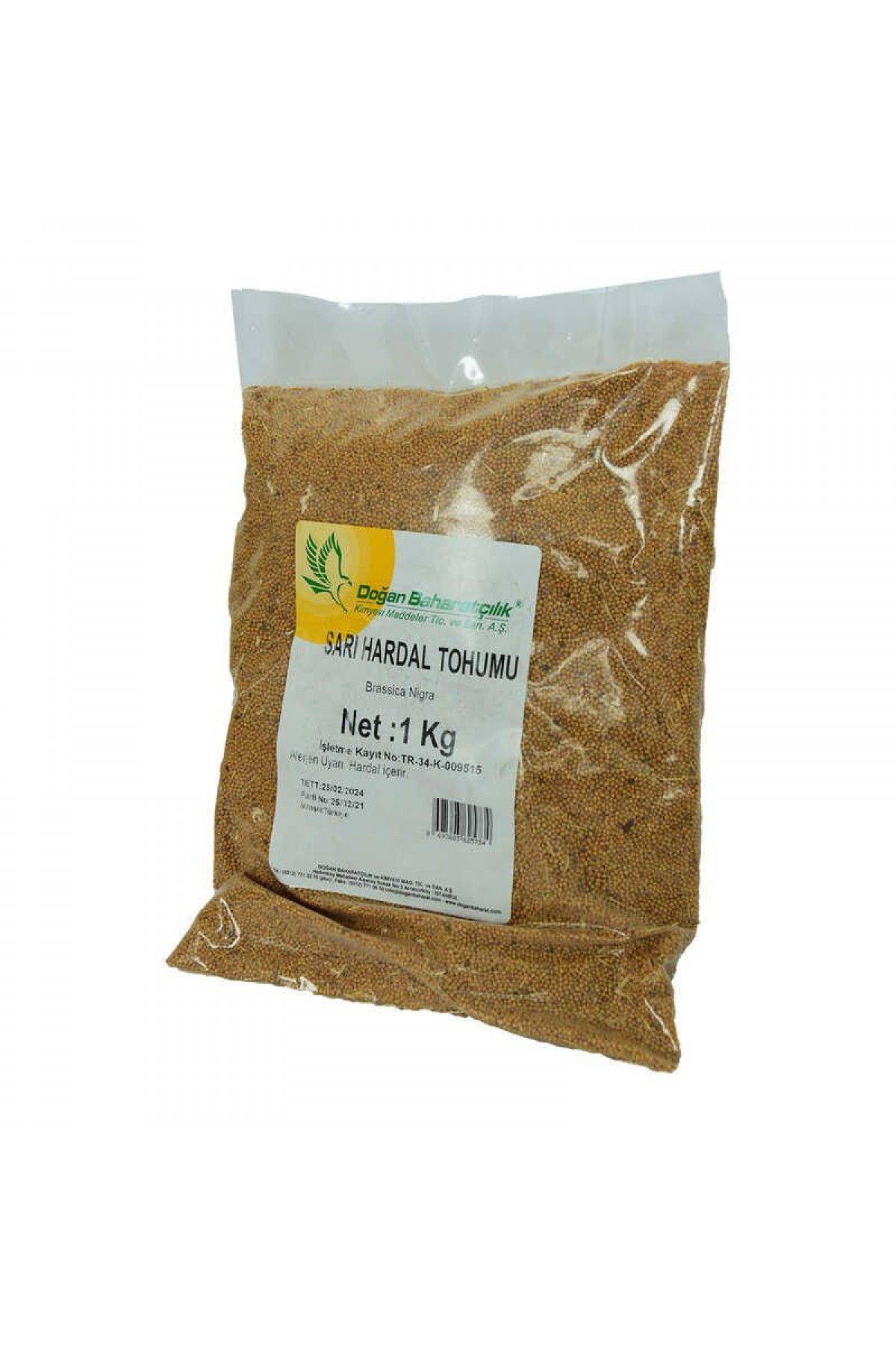 Hardal Tohumu Tane Doğal Sarı 1000 Gr Paket