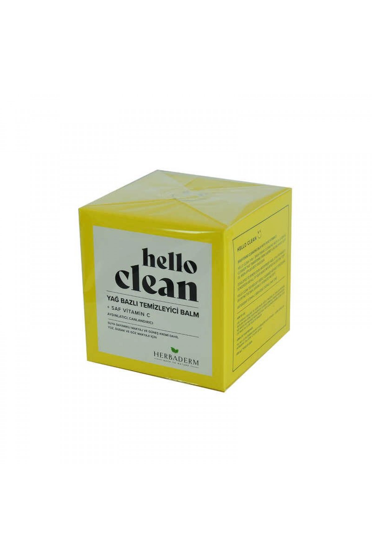 Lisinya214 Hello Clean Yüz Dudak ve Göz için Yağ Bazlı Temizleyici Balm Saf C Vitaminli 100 ML