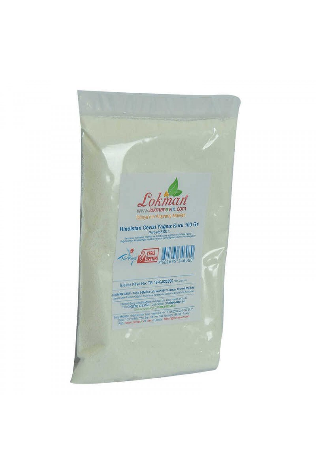 Lisinya214 Hindistan Cevizi Yağsız Kuru 100 Gr Paket