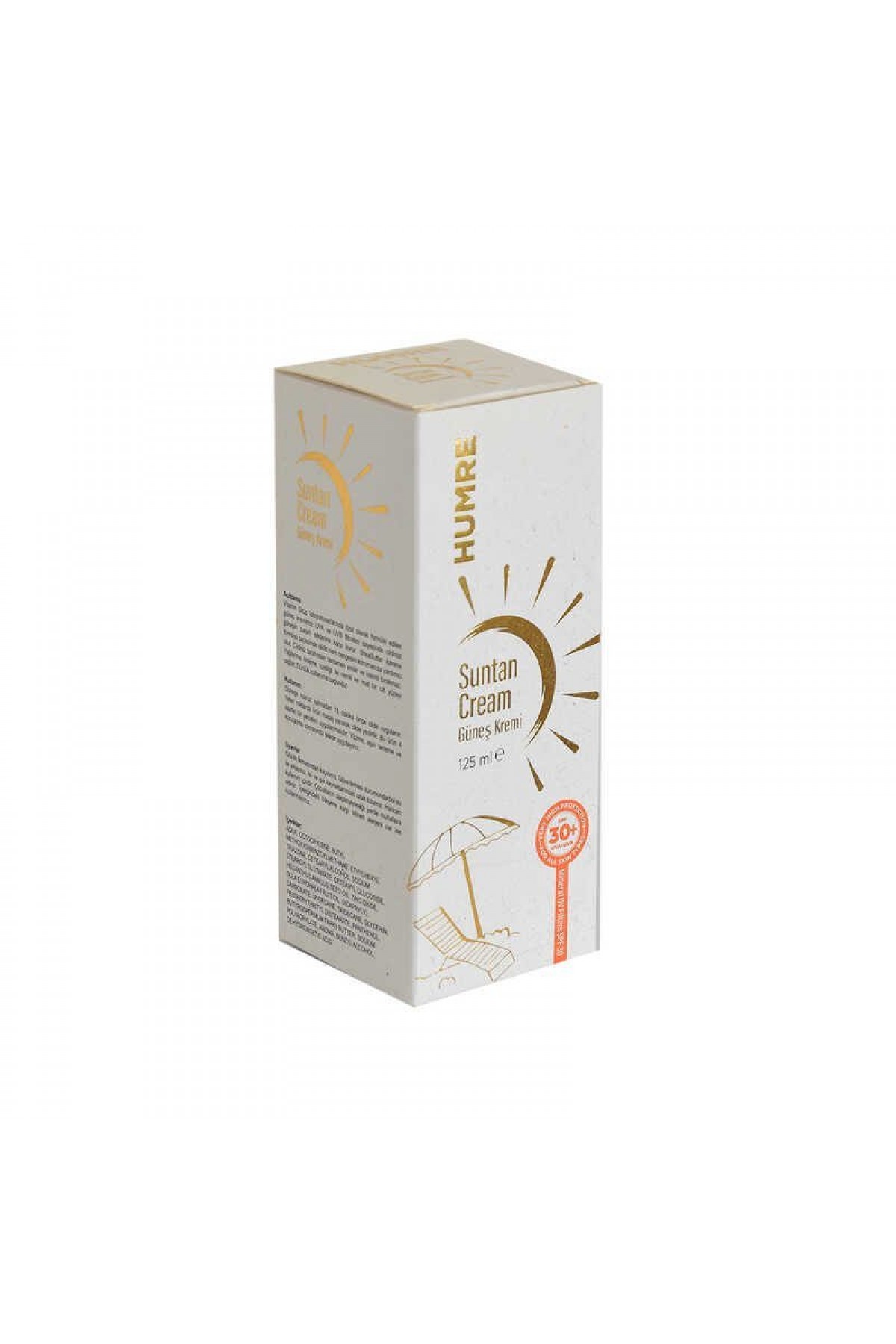 Lisinya214 Güneş Kremi SPF 30+ UVA+UVB Suntan Cream 125 ML