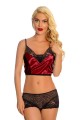 Bordo Saten Dantelli Babydoll Şortlu Takım Bordo Saten Dantelli Babydoll Şortlu Takım