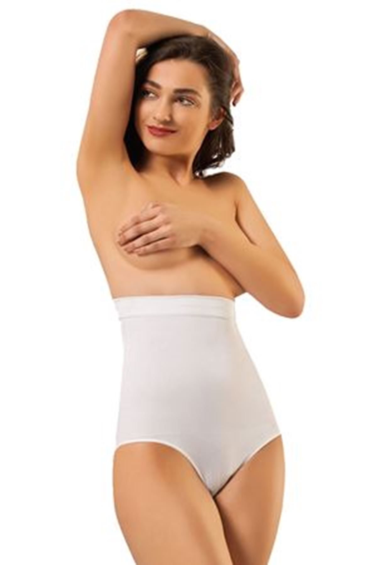Beyaz Kadın Dikişsiz Slip Korse Beyaz Kadın Dikişsiz Slip Korse