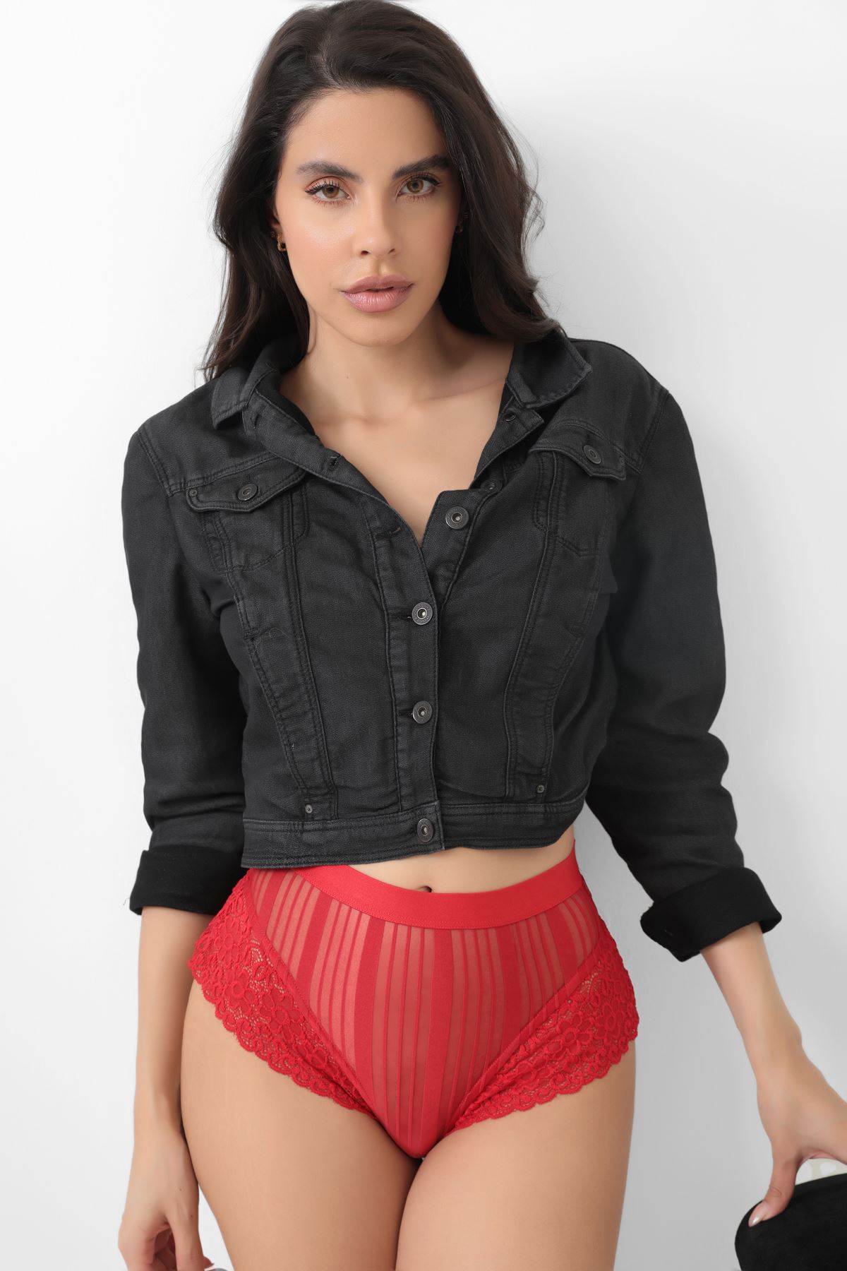 Kırmızı Kadın Çizgili Külot Veronica-K1009 Kırmızı Kadın Çizgili Külot Veronica-K1009