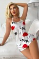 Love Desenli  Saten