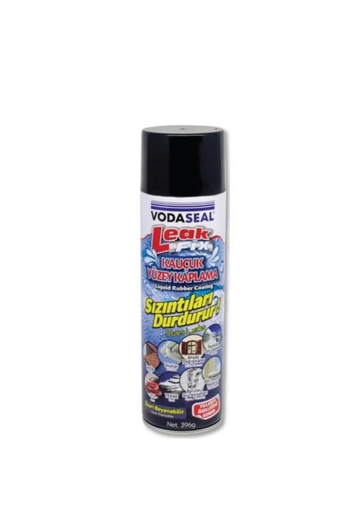 Vodaseal Leak Fix Kauçuk İzolasyon Spreyi 396 gr Siyah Vodaseal Leak Fix Kauçuk İzolasyon Spreyi 396 gr Siyah
