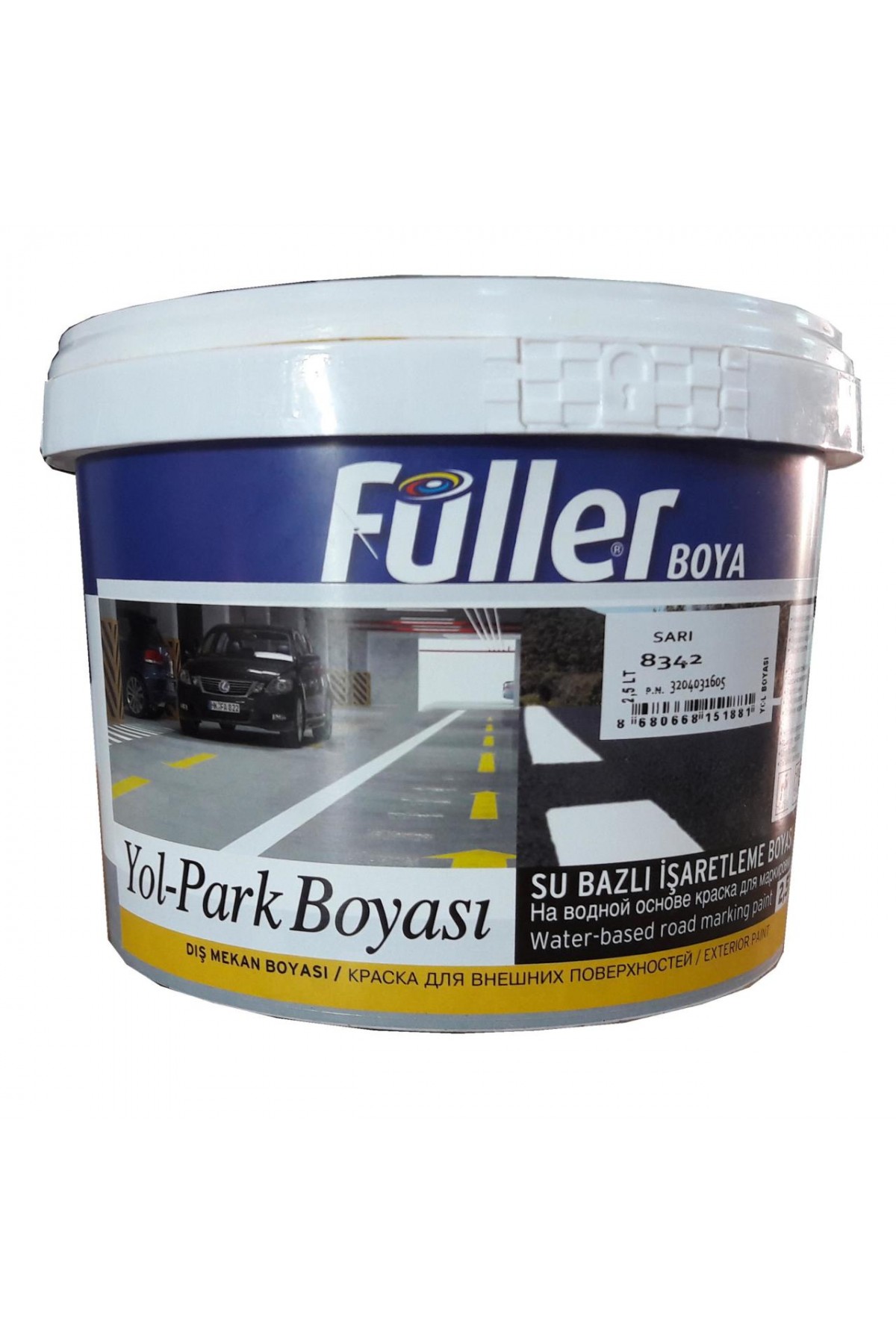 Sarı Yol Çizgi Boyası 2,5 Litre Su Bazlı Lisinya202 Füller Sarı Yol Çizgi Boyası 2,5 Litre Su Bazlı