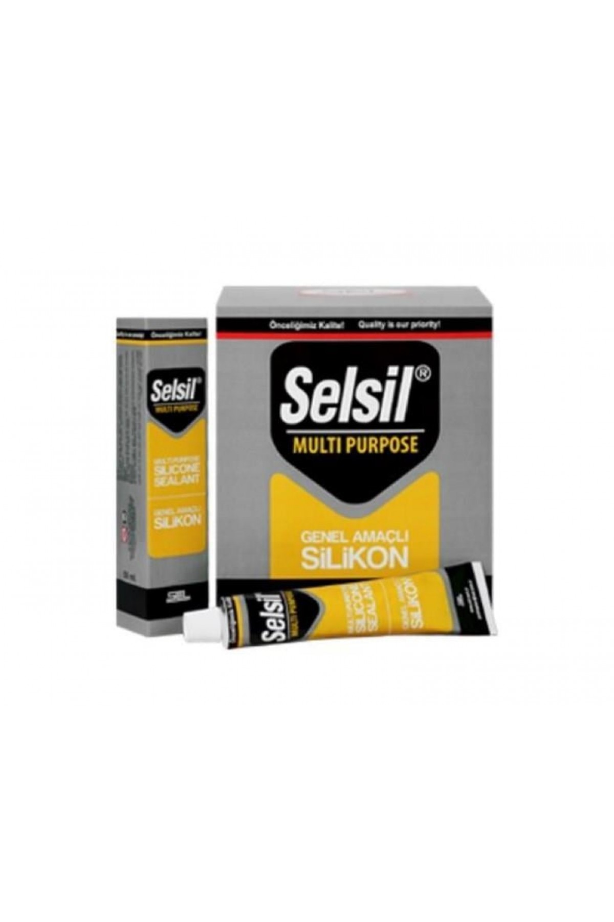 Selsil Genel Amaçlı Tüp Silikon 50 ml Beyaz Lisinya202 Selsil Genel Amaçlı Tüp Silikon 50 ml Beyaz