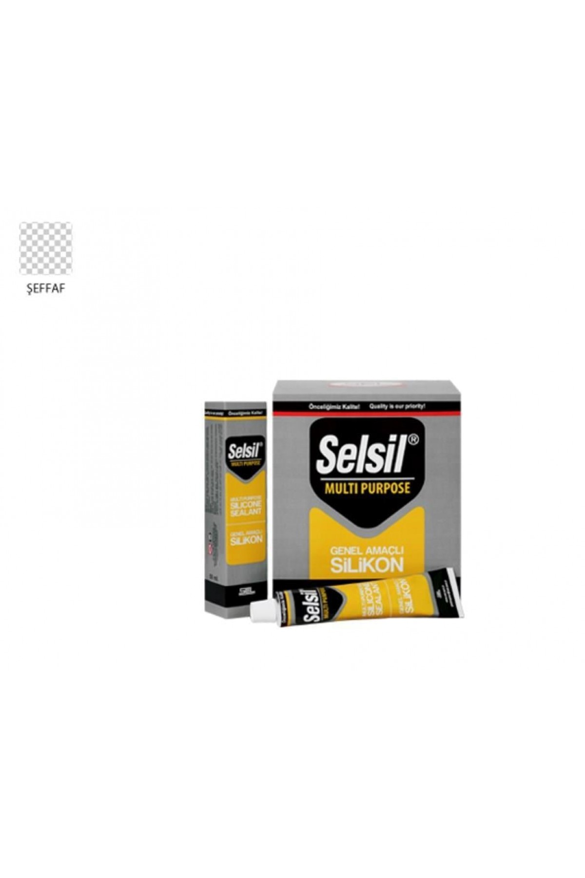 Selsil Genel Amaçlı Tüp Silikon 50 ml Şeffaf Lisinya202 Selsil Genel Amaçlı Tüp Silikon 50 ml Şeffaf
