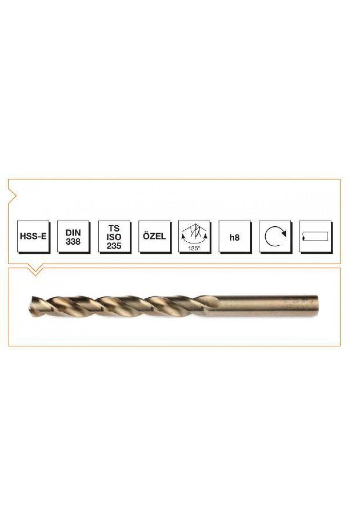 Makina Takım HSS-E Altın Seri İnox Delme Matkap Ucu 6 mm Lisinya202 Makina Takım HSS-E Altın Seri İnox Delme Matkap Ucu 6 mm