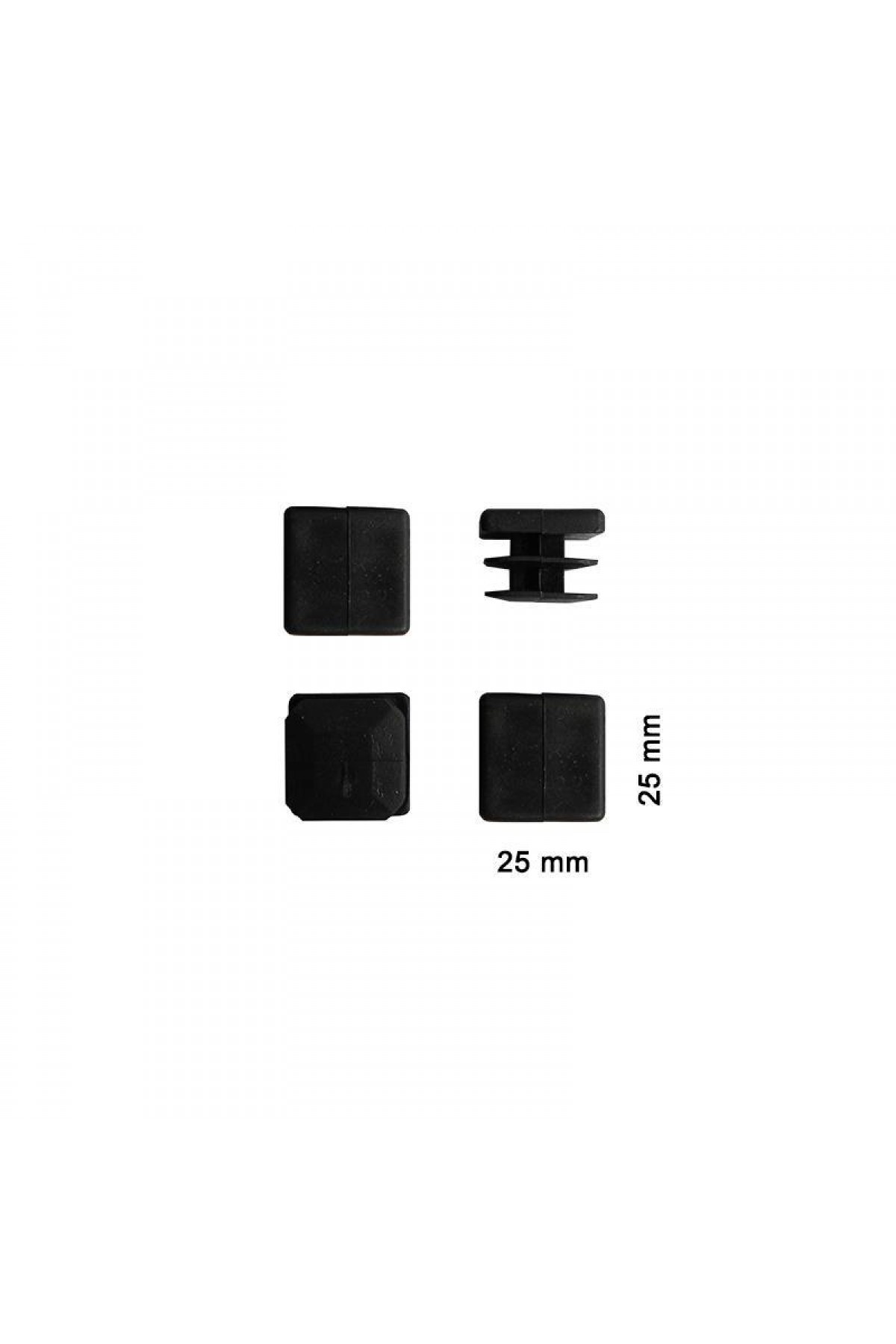 Lisinya202 Kare Profil İç Tapa 25x25 mm 4 Adet