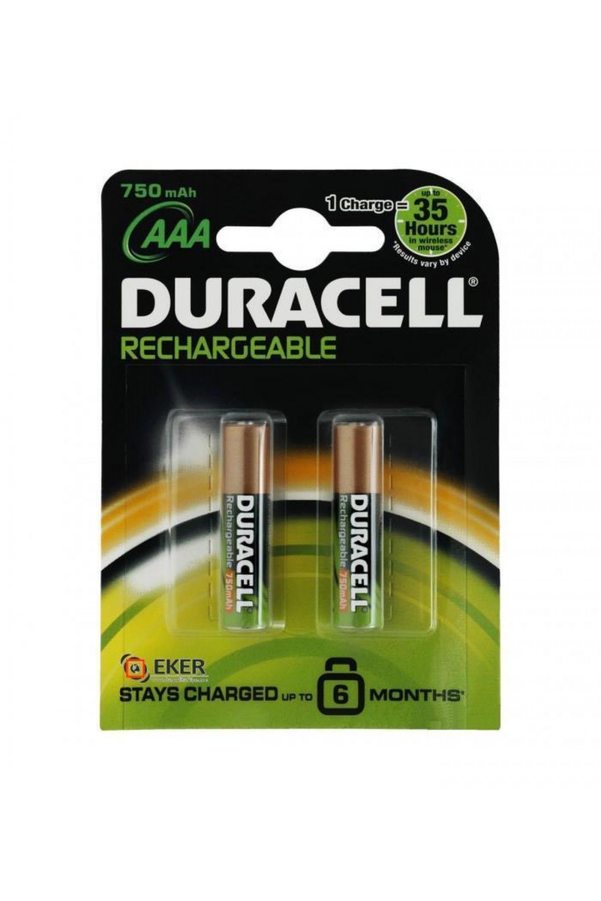 Lisinya202 Duracell Şarjedilebilir İnce Kalem Pil 2li AAA 750 mAh