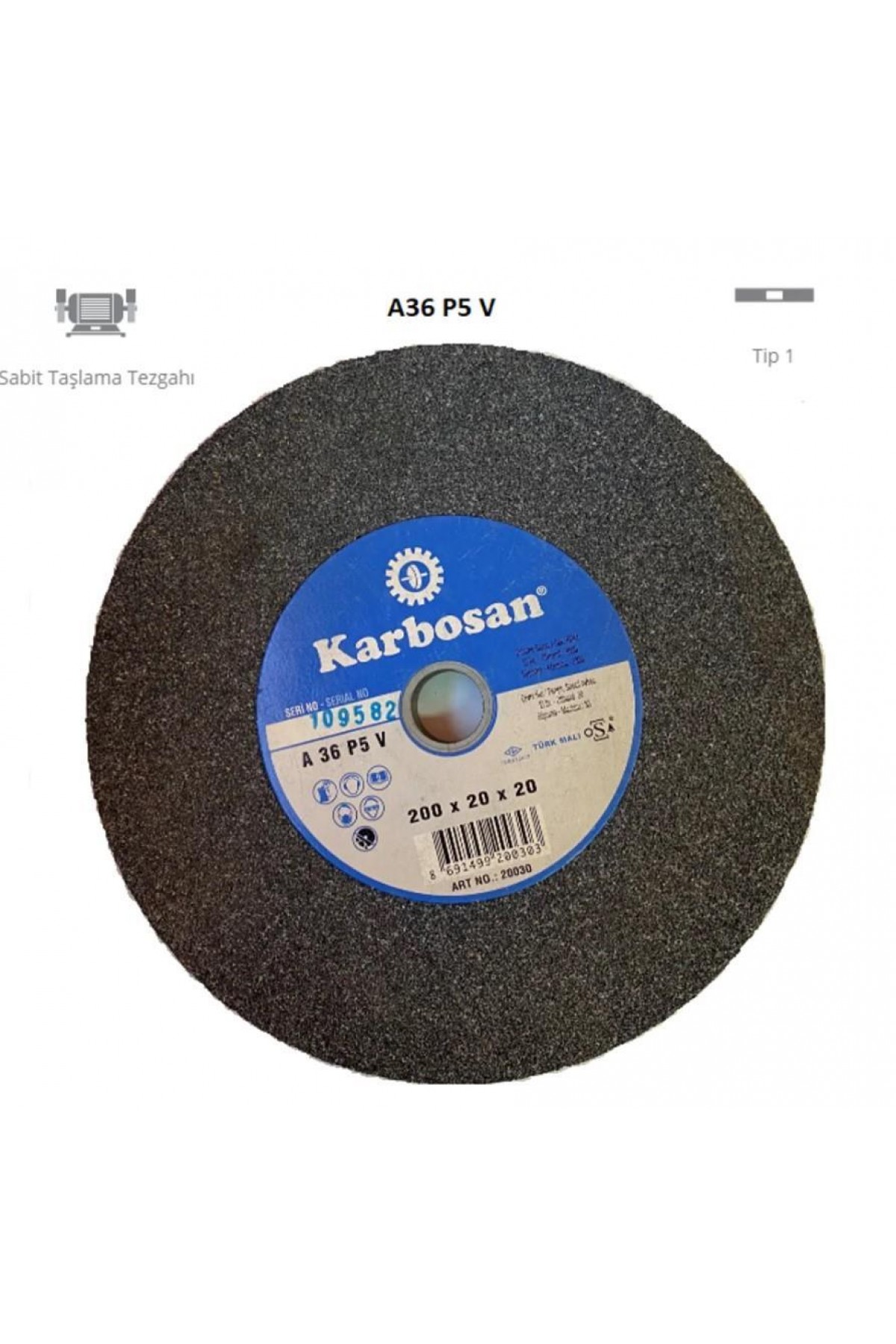 Karbosan 200X20X20 36 Kum NK Taşlama Taşı Lisinya202 Karbosan 200X20X20 36 Kum NK Taşlama Taşı