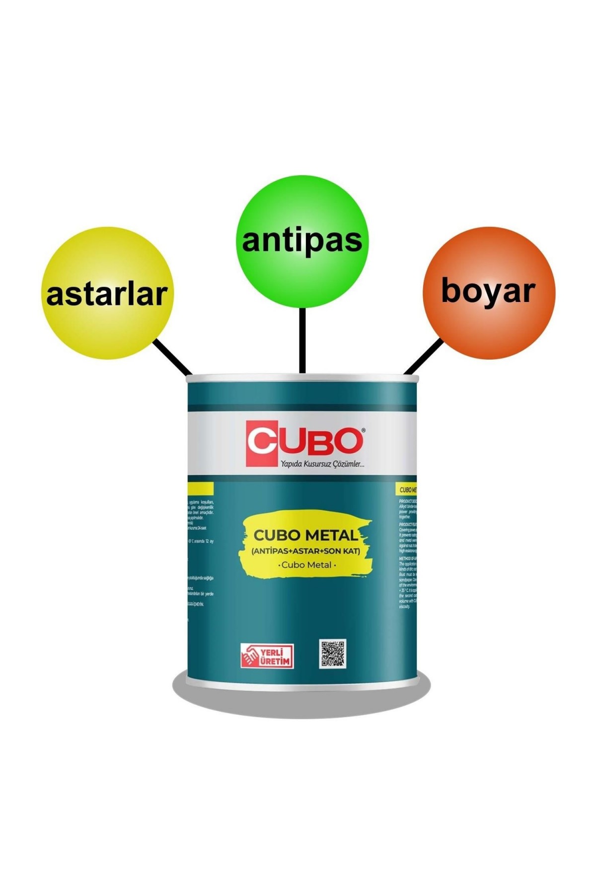 Lisinya202 Cubo Metal Pas Boyası Ral 7016 Antrasit Grİ 0,75 Litre