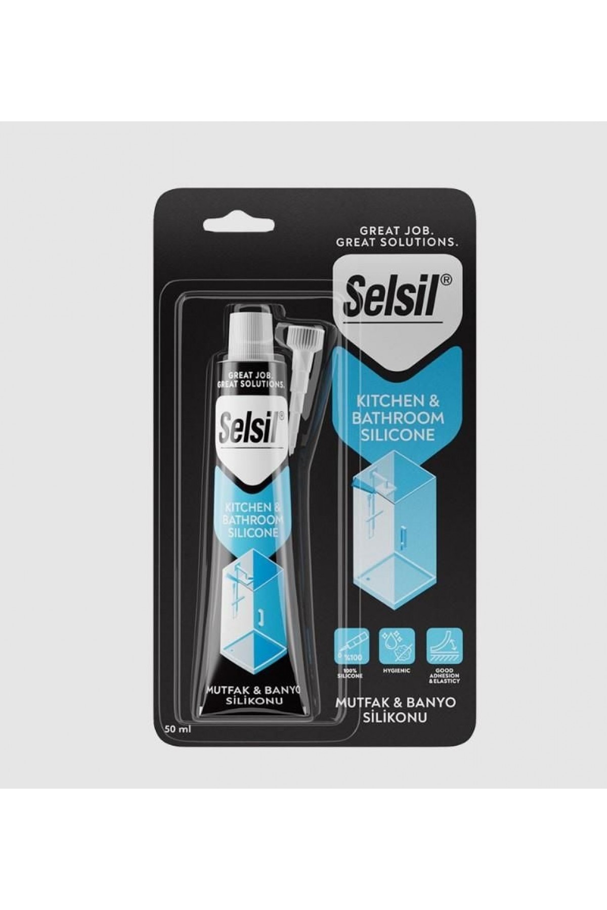 Selsil Mutfak ve Duşakabin Silikonu Şeffaf 50 ml Selsil Mutfak ve Duşakabin Silikonu Şeffaf 50 ml