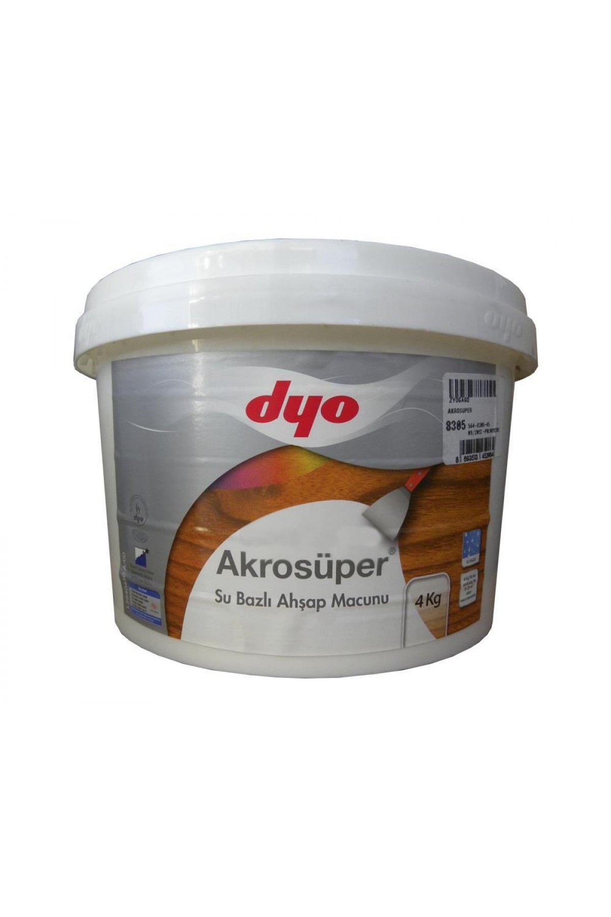 Lisinya202 Dyo Akrosüper Ahşap Macunu 4 Kg