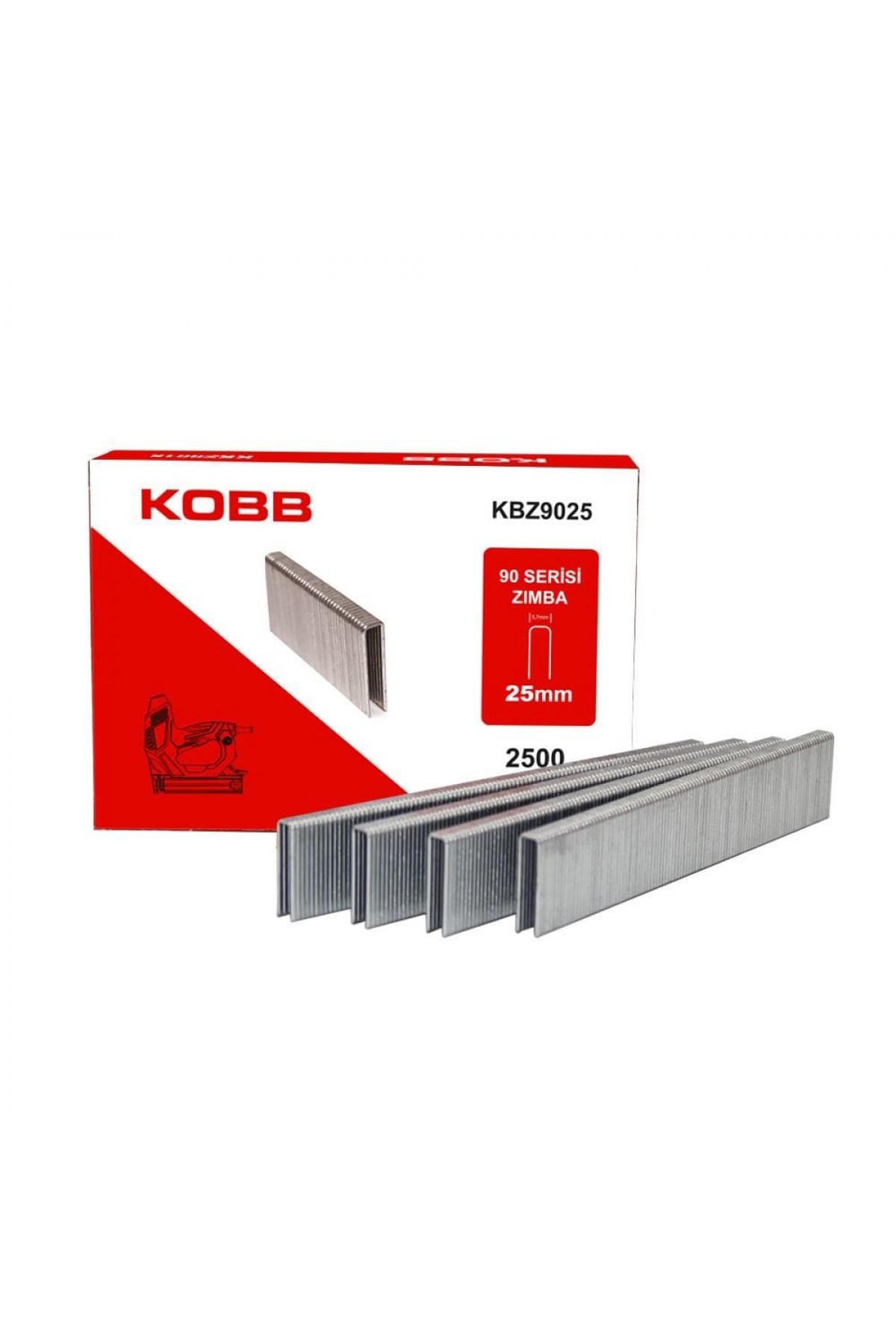Kobb KBZ9025 25 mm 2500 Adet U Zımba Teli Kobb KBZ9025 25 mm 2500 Adet U Zımba Teli