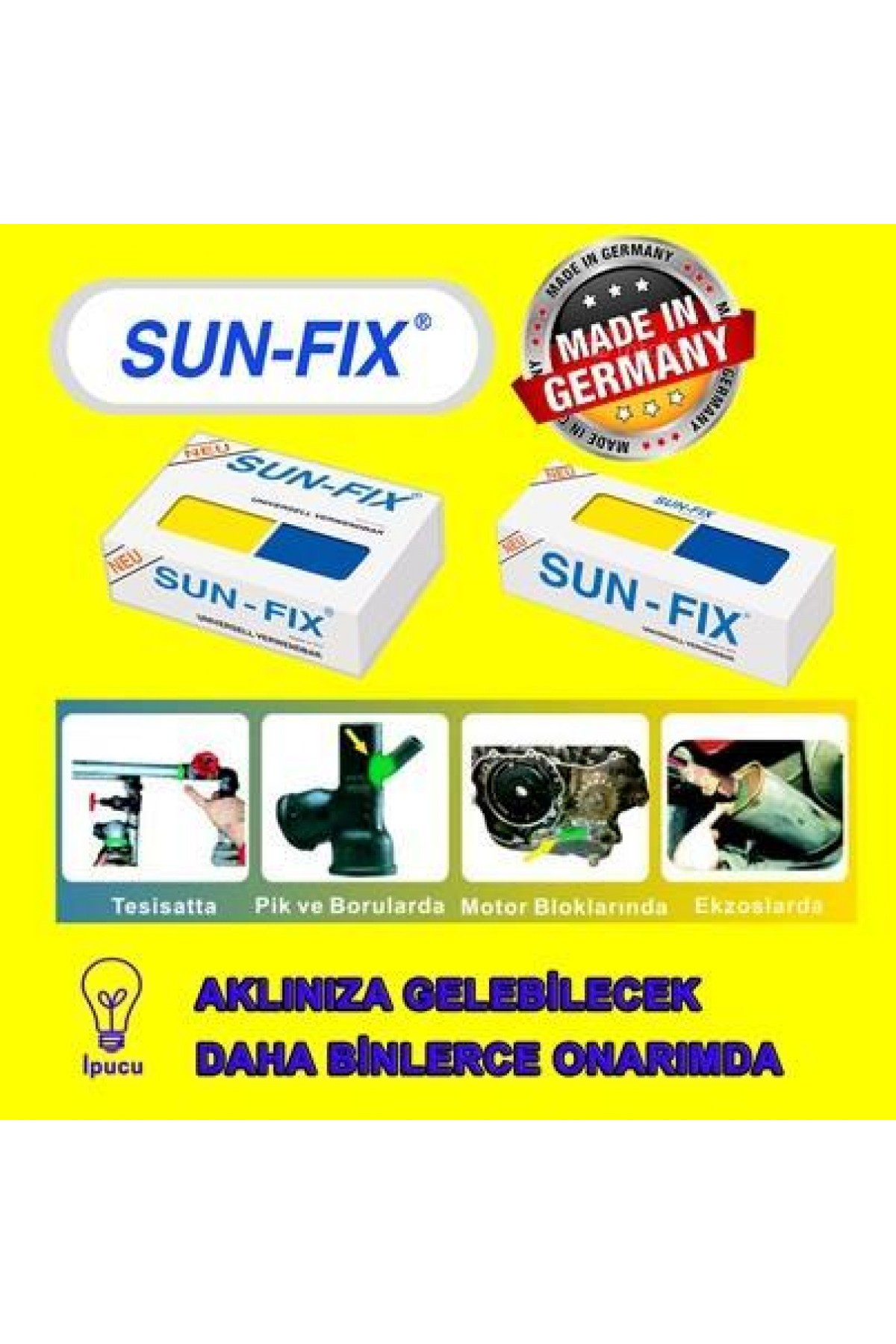 SUN FİX Üniversal Kaynak Macunu 100 Gr SUN FİX Üniversal Kaynak Macunu 100 Gr