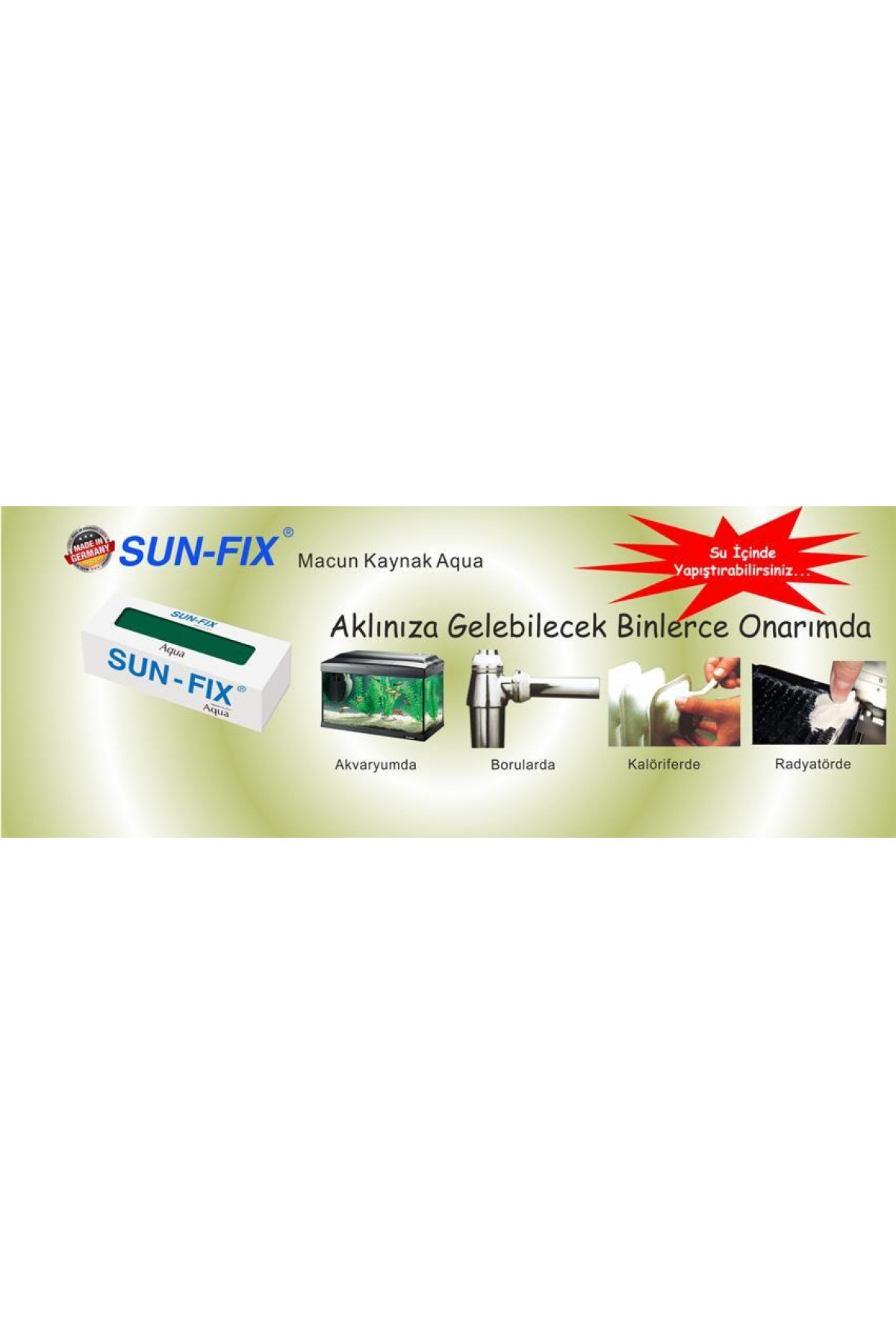SUN FİX Aqua Kaynak Macunu 50 Gr Lisinya202 SUN FİX Aqua Kaynak Macunu 50 Gr