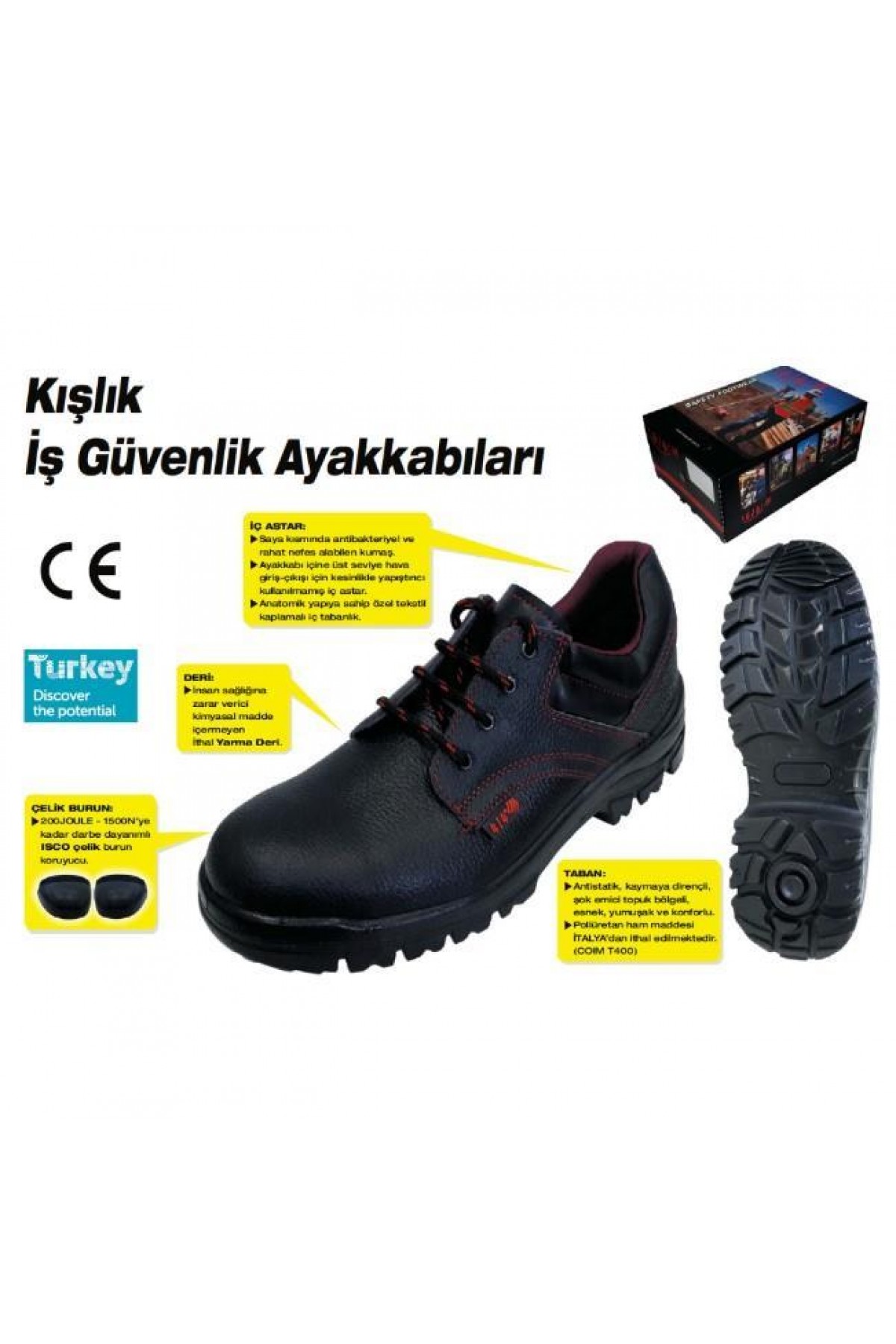 Lisinya202 414 Çelik Burunlu İş Ayakkabısı S2 40 Numara