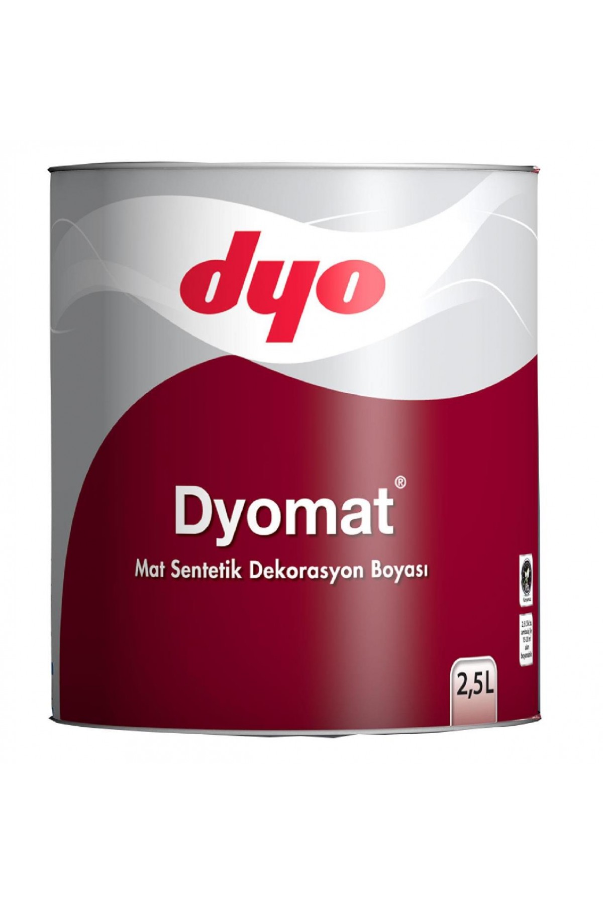 mat Mat Dekorasyon Boyası 2,5 Litre Siyah Lisinya202 Dyomat Mat Dekorasyon Boyası 2,5 Litre Siyah