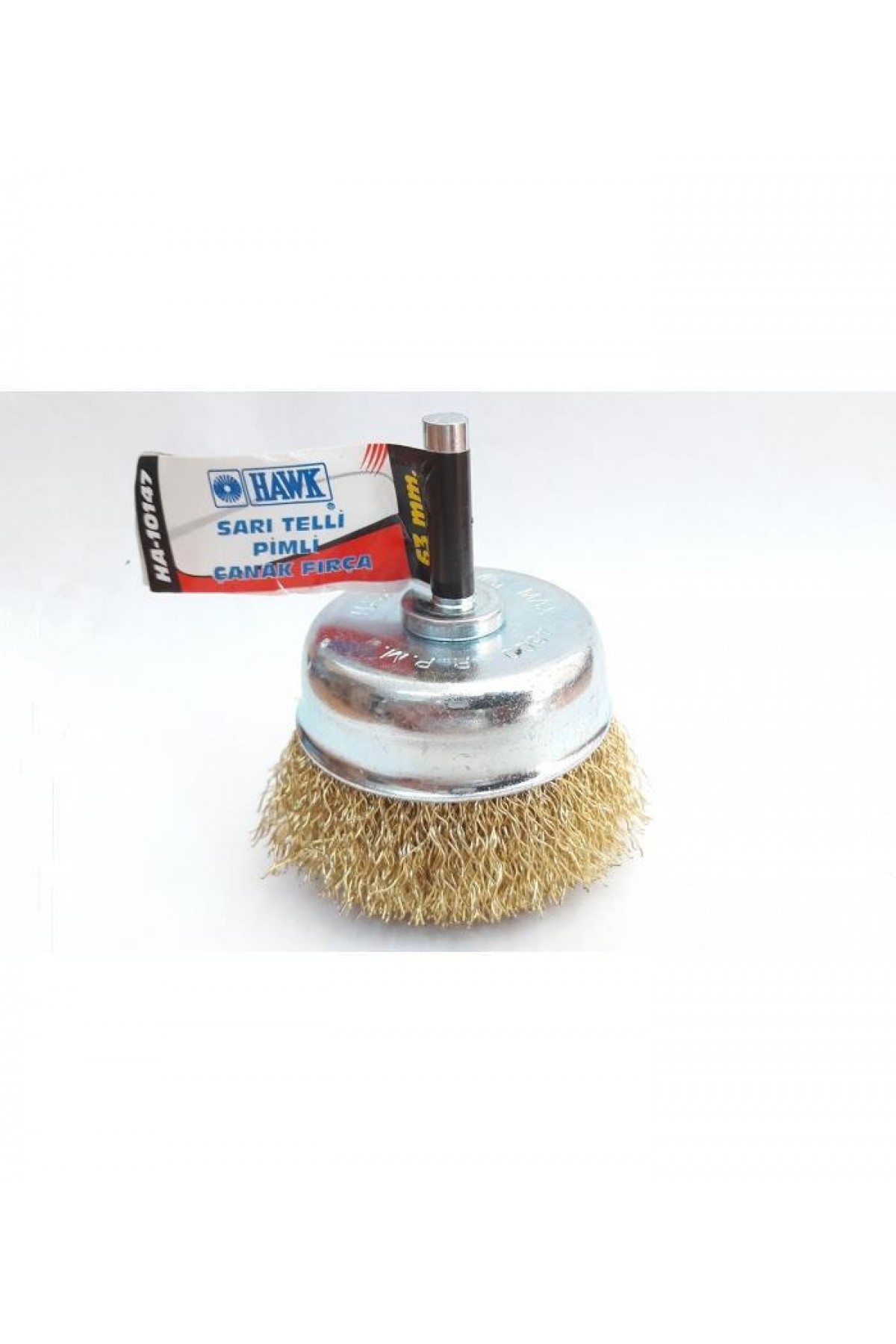 Lisinya202 Hawk HA10147 Pimli Sarı Tel Çanak Fırça 65 mm