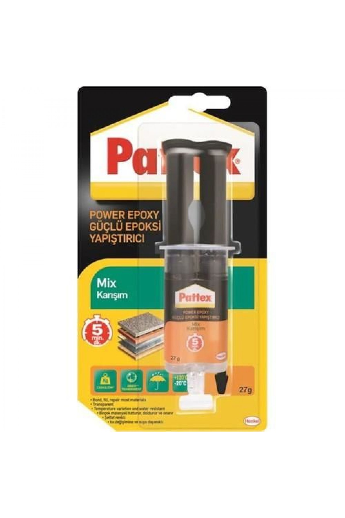 Lisinya202 Pattex Power Epoxy Güçlü Yapıştırıcı Şeffaf 27 gr Lisinya202 Pattex Power Epoxy Güçlü Yapıştırıcı Şeffaf 27 gr
