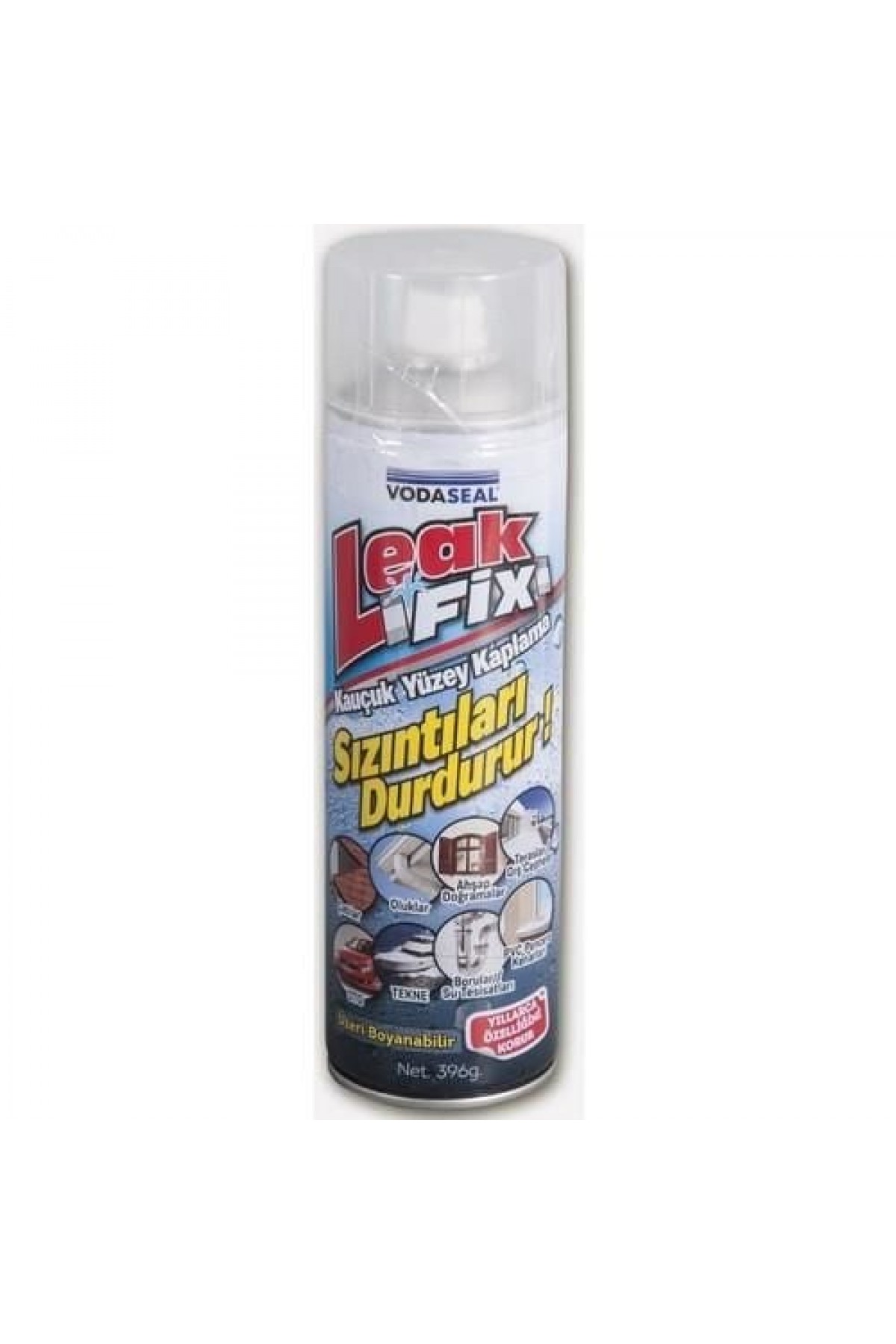 Vodaseal Leak Fix Kauçuk İzolasyon Spreyi 396 gr Şeffaf Vodaseal Leak Fix Kauçuk İzolasyon Spreyi 396 gr Şeffaf