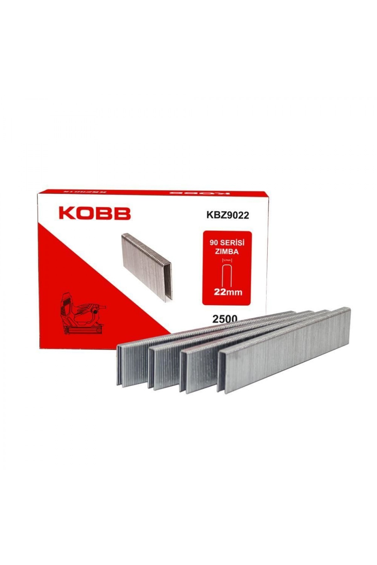 Kobb KBZ9022 22 mm 2500 Adet U Zımba Teli Kobb KBZ9022 22 mm 2500 Adet U Zımba Teli
