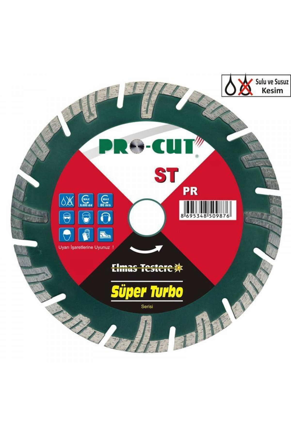 Procut ST 180 mm Süper Turbo Elmas Testere Lisinya202 Procut ST 180 mm Süper Turbo Elmas Testere