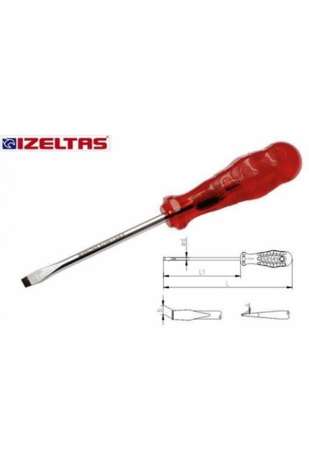 İzeltaş Kraft Düz Tornavida 5x80 Lisinya202 İzeltaş Kraft Düz Tornavida 5x80