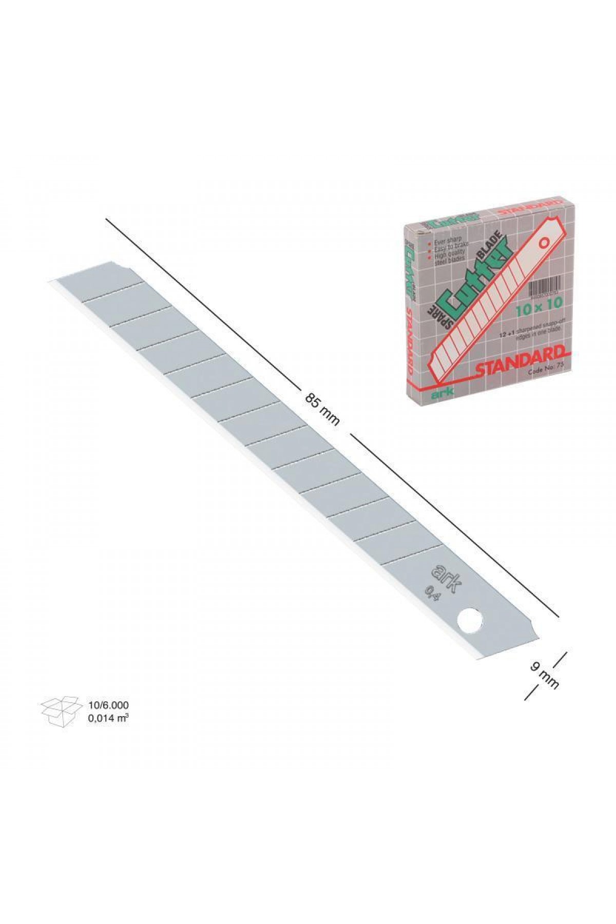 Maket Bıçağı Yedek Bıçağı 80X9 mm İnce Yedek 10 Adet Lisinya202 Maket Bıçağı Yedek Bıçağı 80X9 mm İnce Yedek 10 Adet
