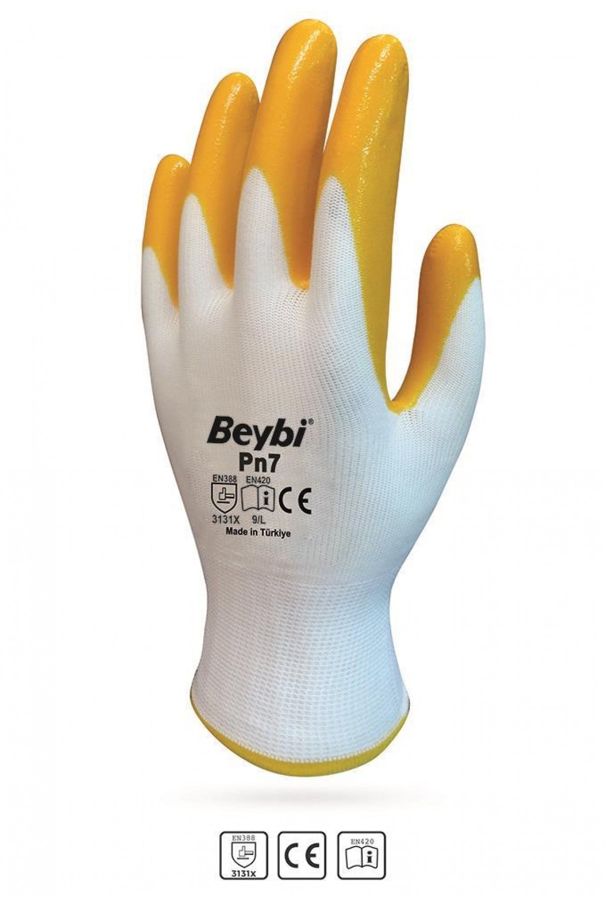 Lisinya202 Beybi PN7 No:10 Sarı Nitril Eldiven