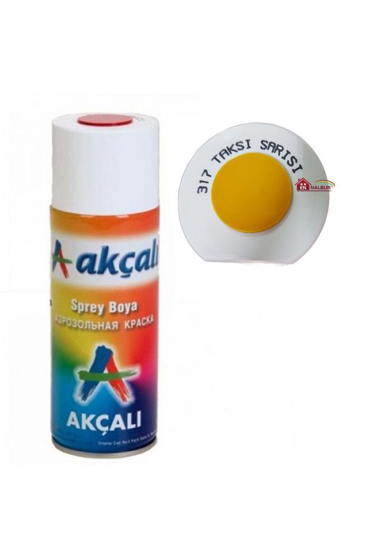 Akçalı Sprey Boya 400 ml 317 Taksi Sarısı Lisinya202 Akçalı Sprey Boya 400 ml 317 Taksi Sarısı
