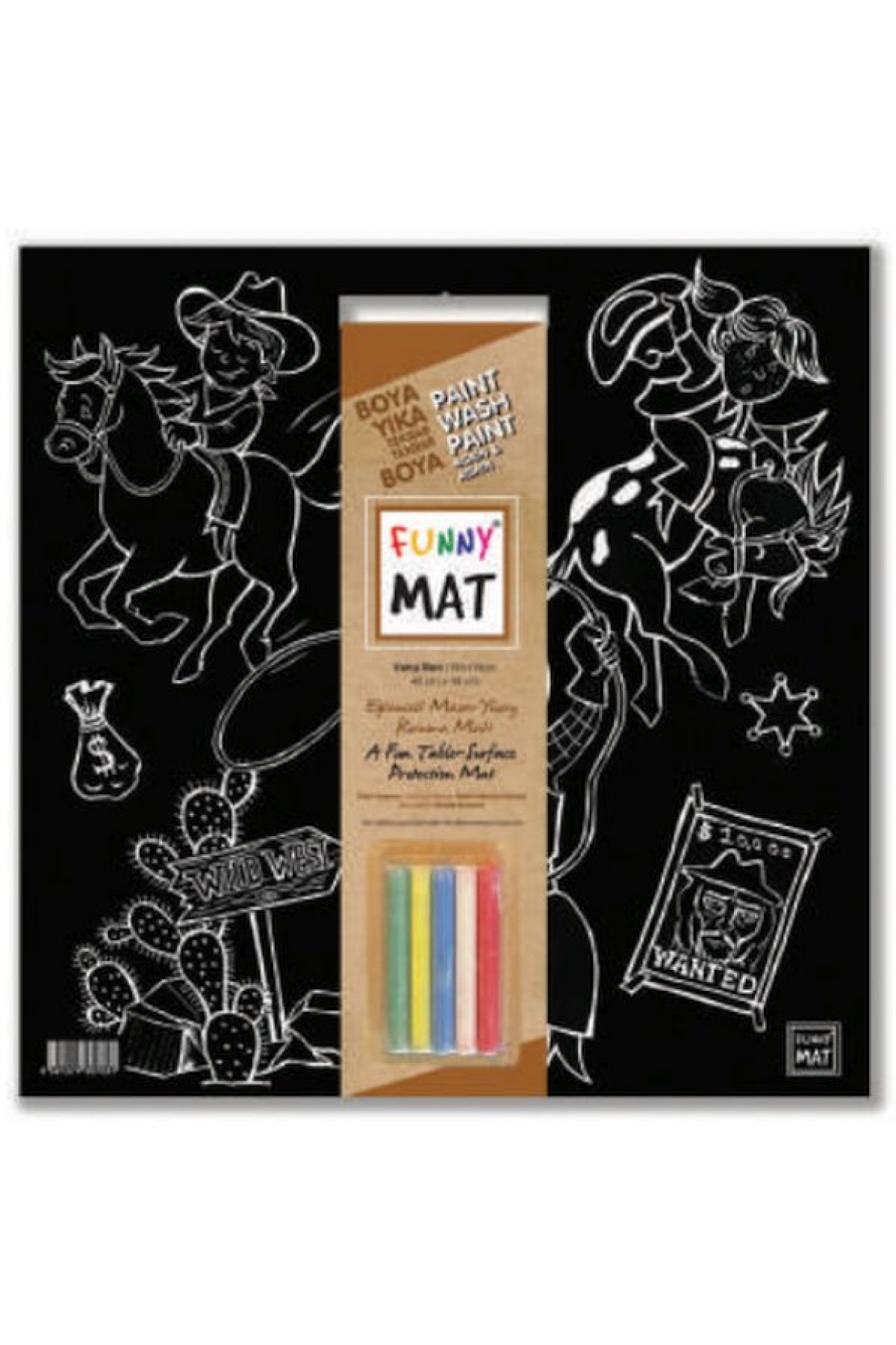 Funny Mat - Vahşi Batı 40x40cm
