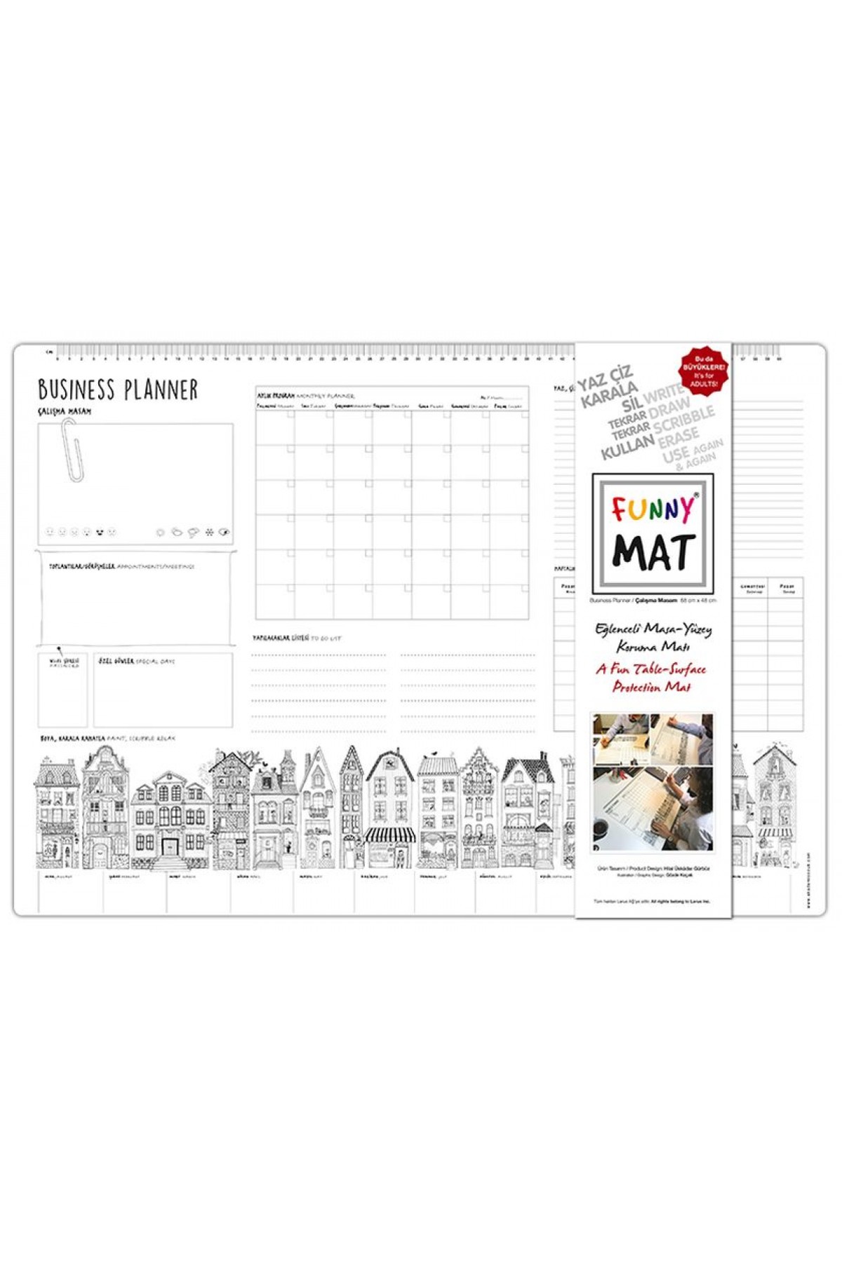 Funny Mat - Çalışma Masam (Business Planer - Büyük Boy) - 68x48cm Funny Mat - Çalışma Masam (Business Planer - Büyük Boy) - 68x48cm