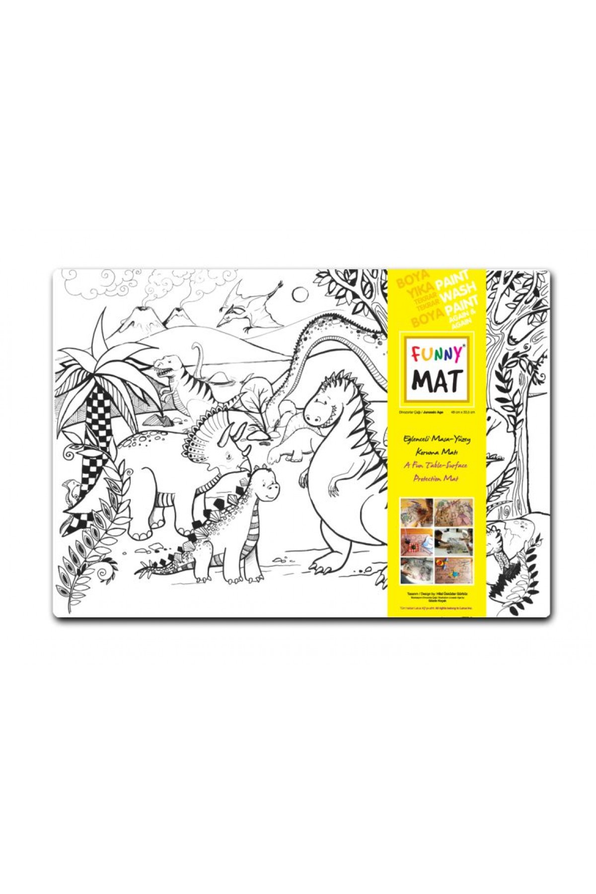 Funny Mat - Dinozorlar Çağı - 33,5x48cm Funny Mat - Dinozorlar Çağı - 33,5x48cm