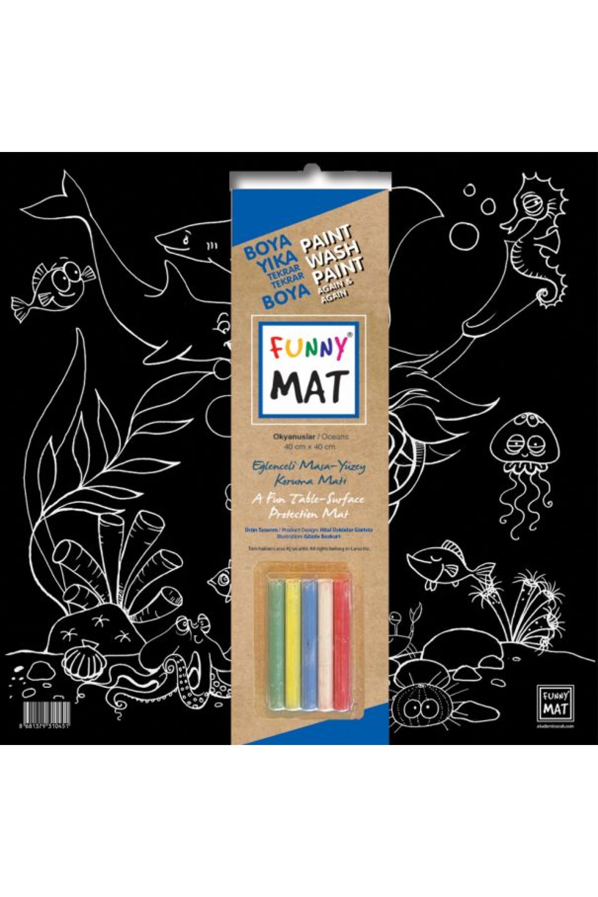 Funny Mat Black Okyanus (Tebeşirli)