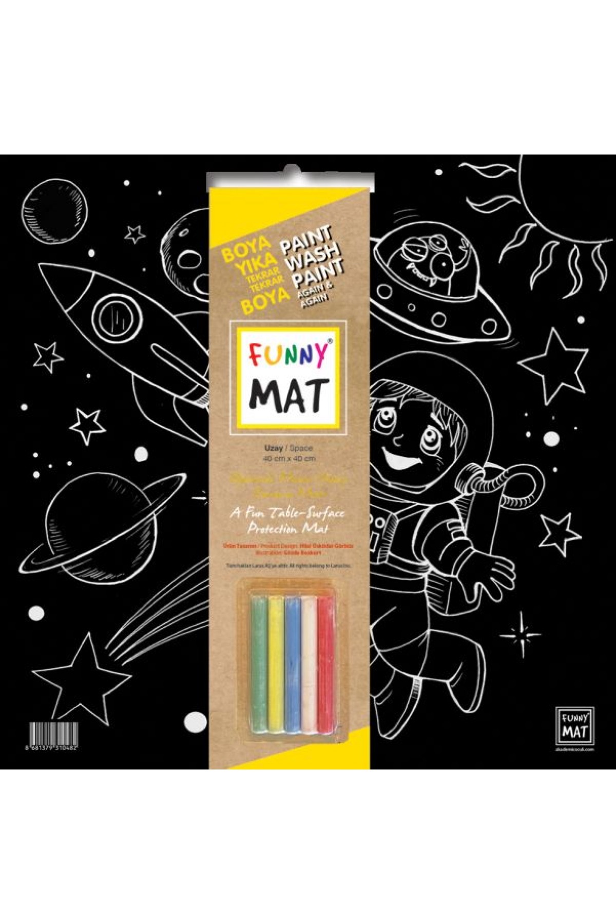 Funny Mat Black Uzay (Tebeşirli)