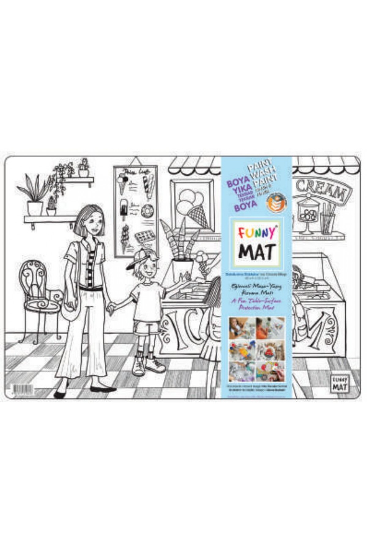 Funny Mat - Dondurma Dükkânı 33,5x48cm Funny Mat - Dondurma Dükkânı 33,5x48cm