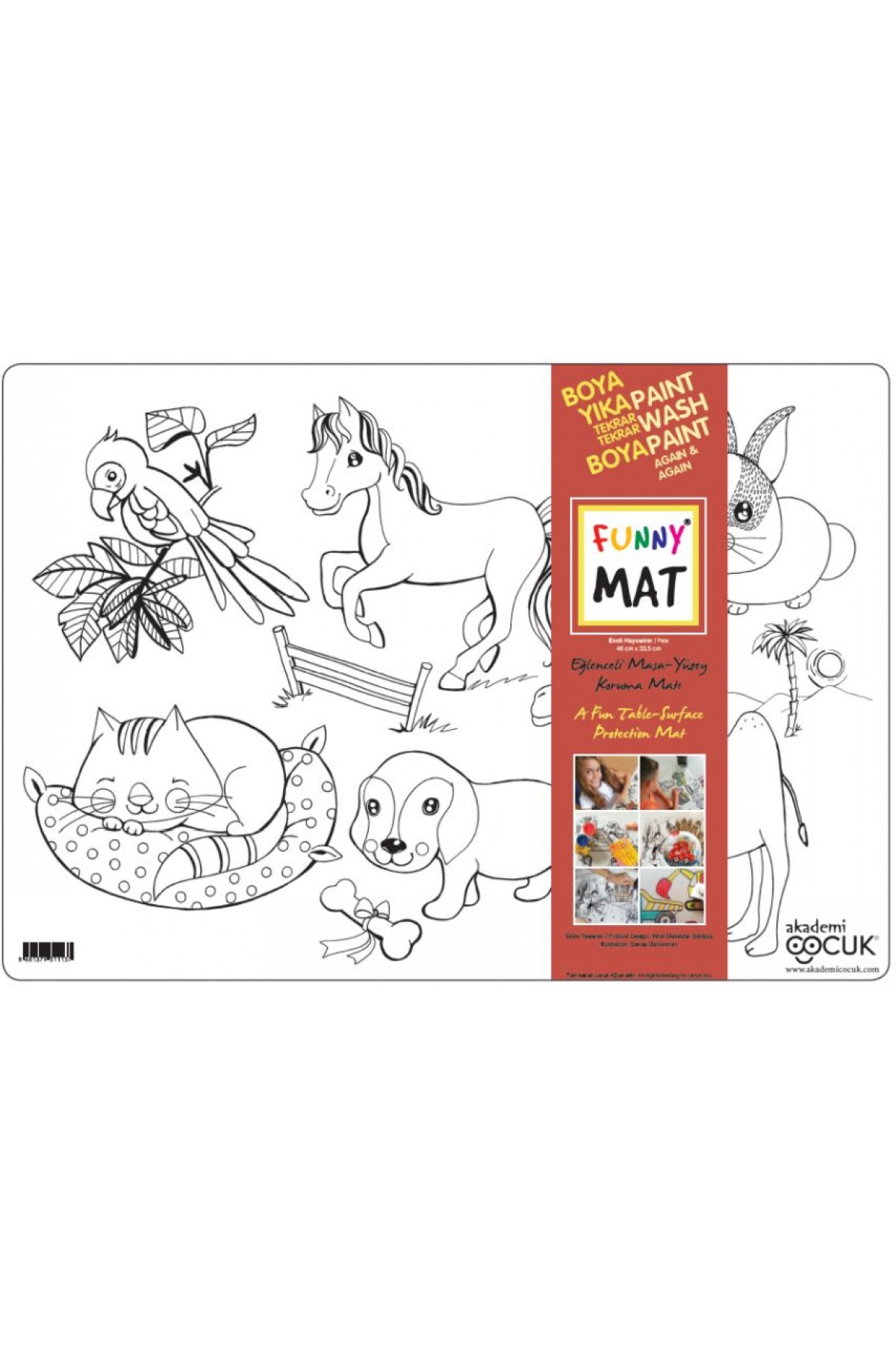 Funny Mat - Evcil Hayvanlar - 33,5x48cm Funny Mat - Evcil Hayvanlar - 33,5x48cm