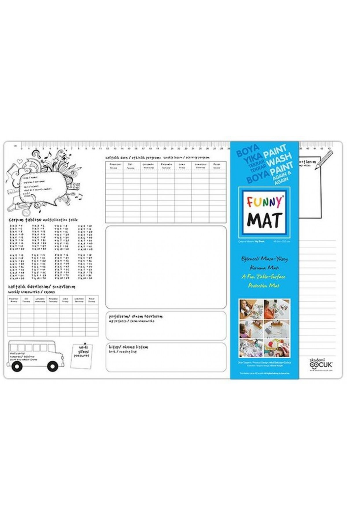 Funny Mat - Çalışma Masam (My Desk - Küçük Boy) - 33,5x48cm